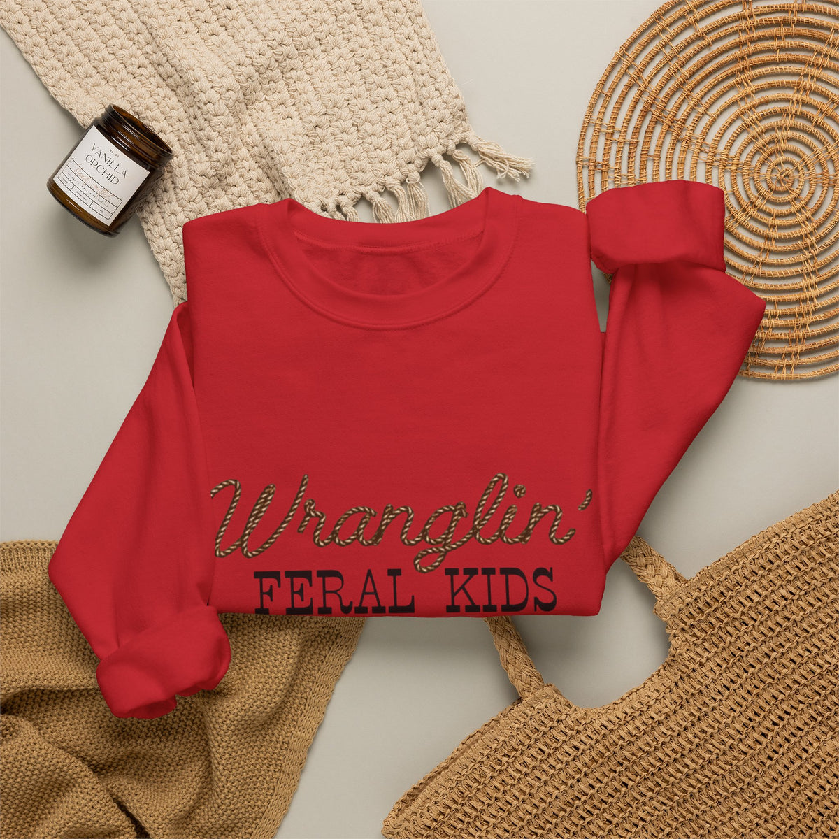 Women's Wranglin' Feral Kids Crew neck