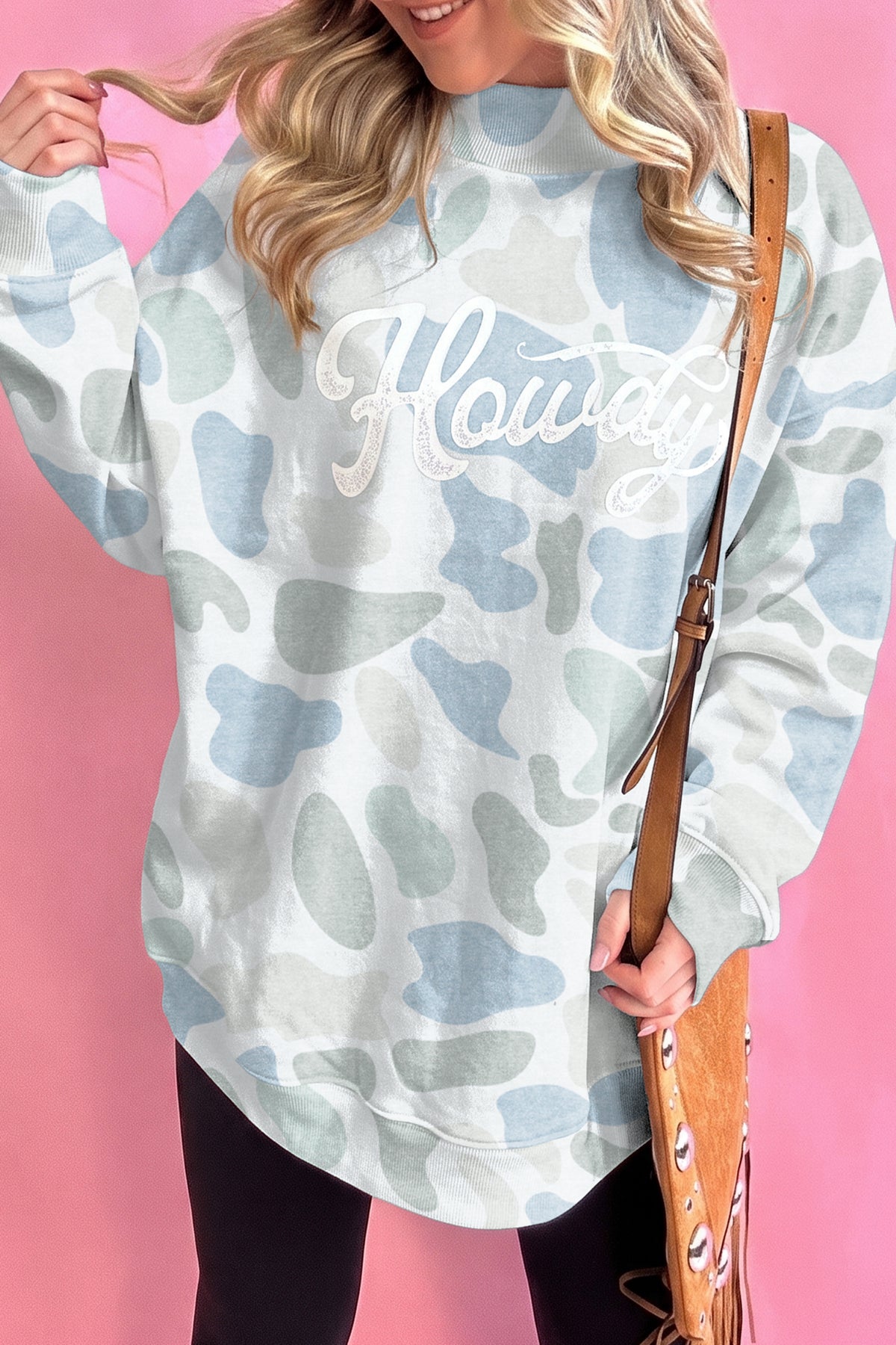 Howdy Camo Western Pullover Sweatshirt