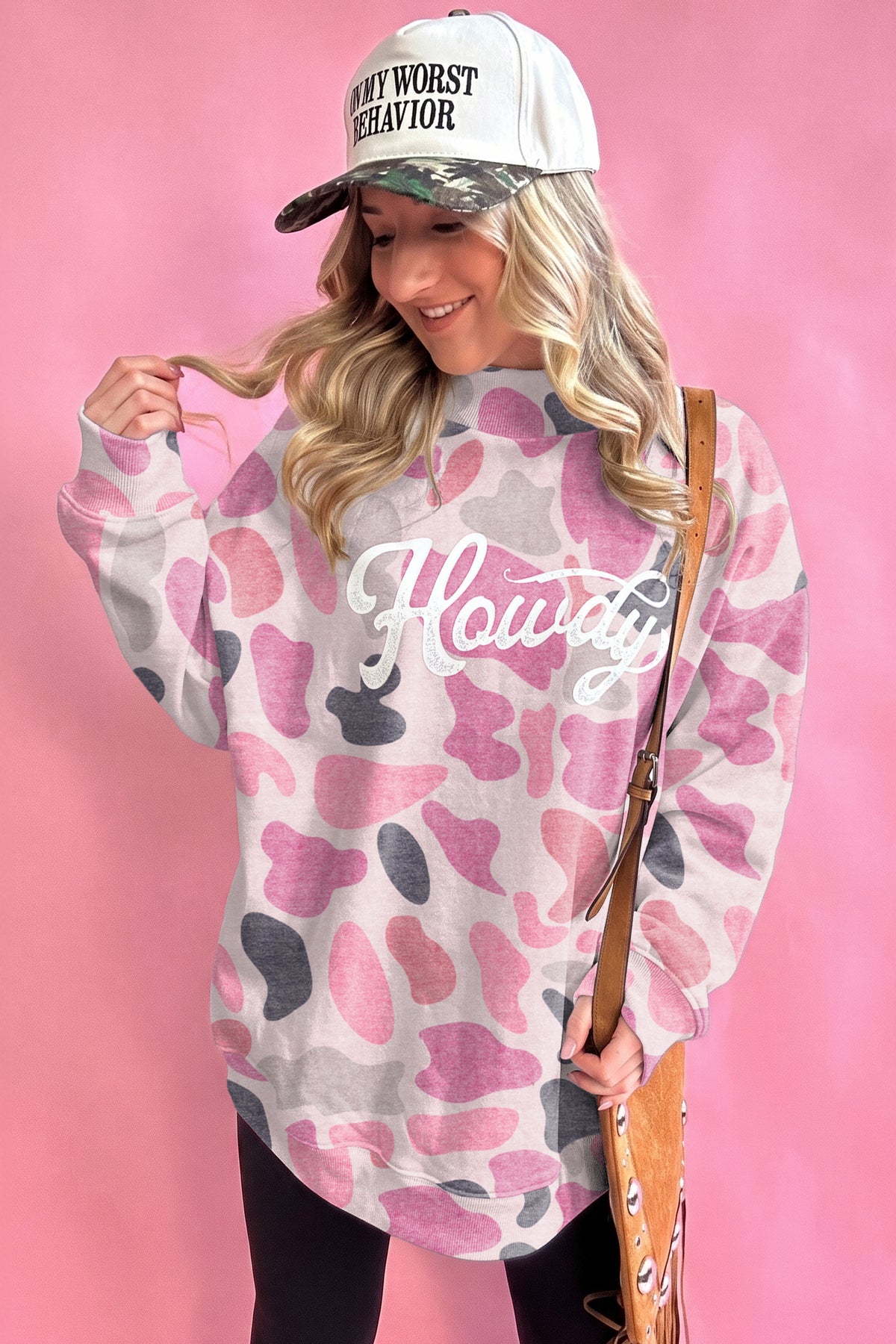 Howdy Camo Western Pullover Sweatshirt