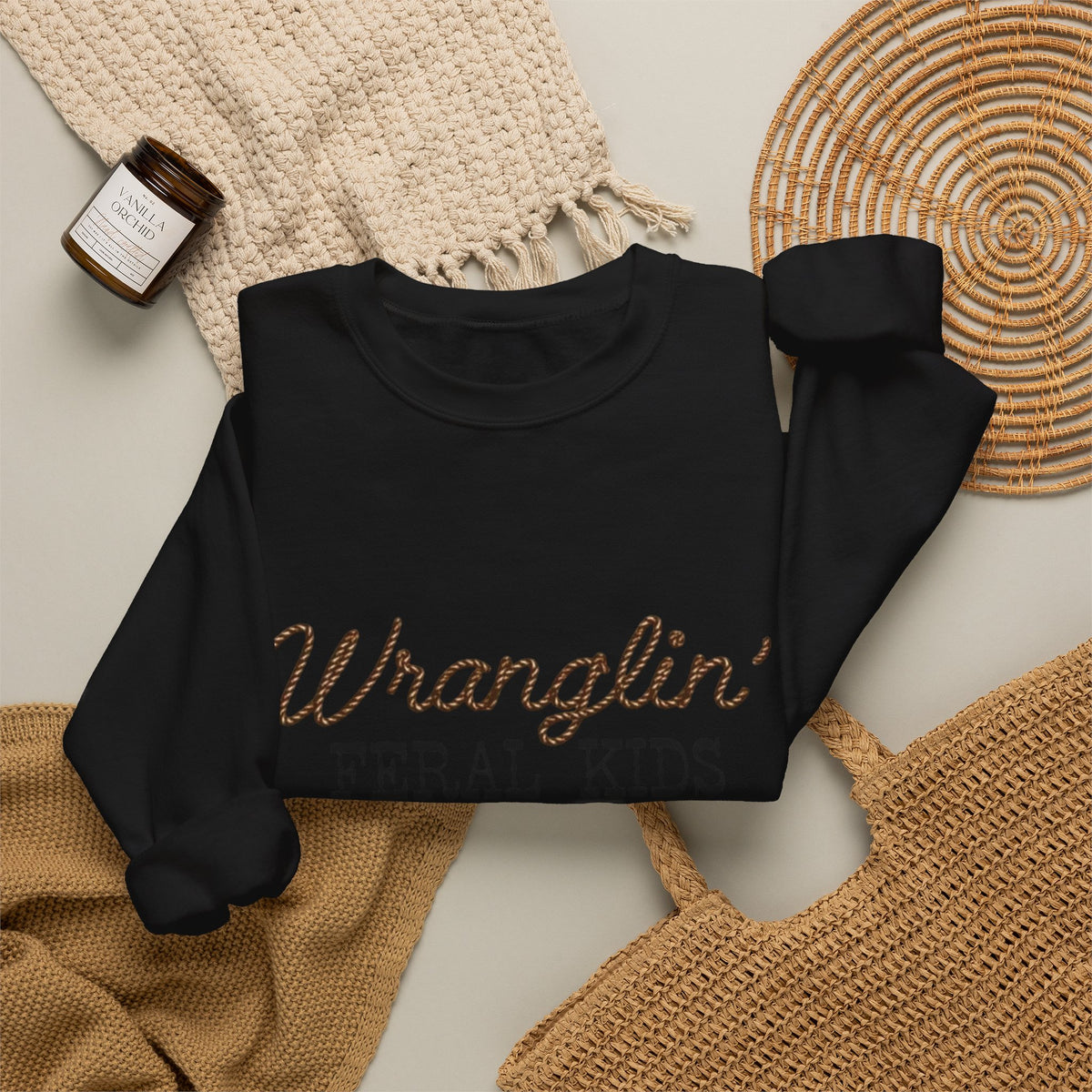 Women's Wranglin' Feral Kids Crew neck