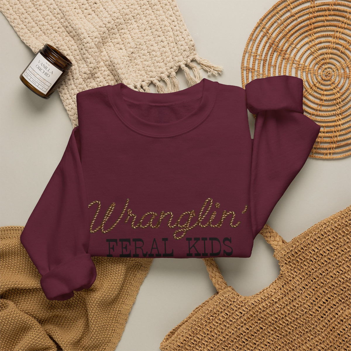 Women's Wranglin' Feral Kids Crew neck