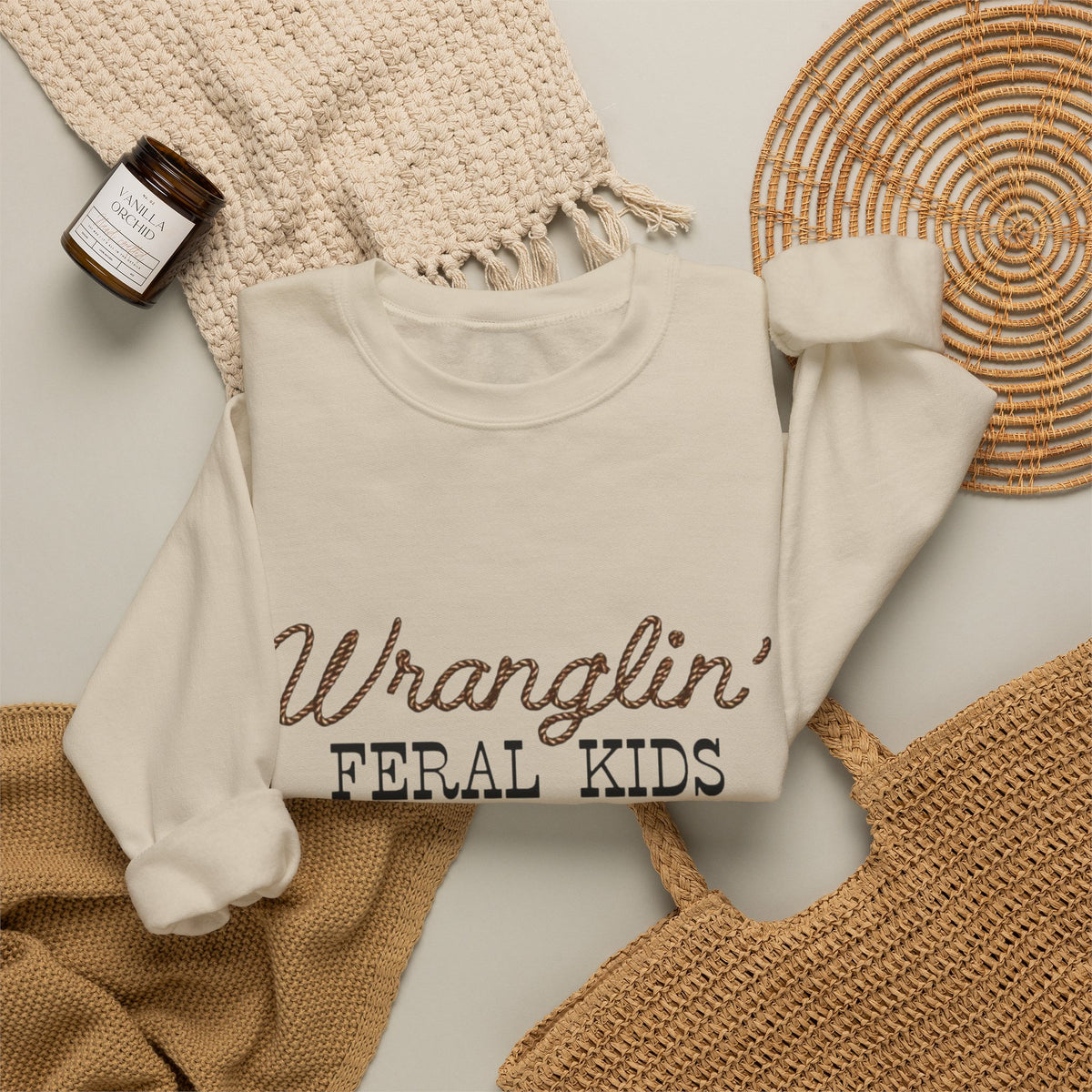 Women's Wranglin' Feral Kids Crew neck