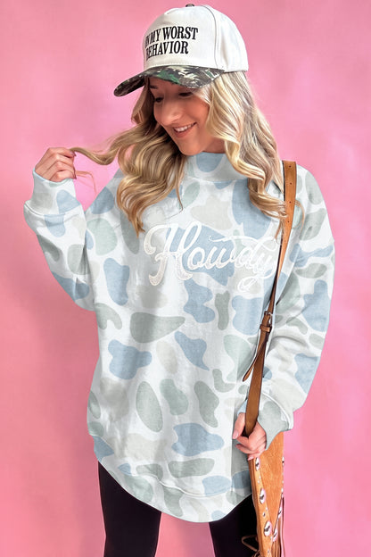Howdy Camo Western Pullover Sweatshirt