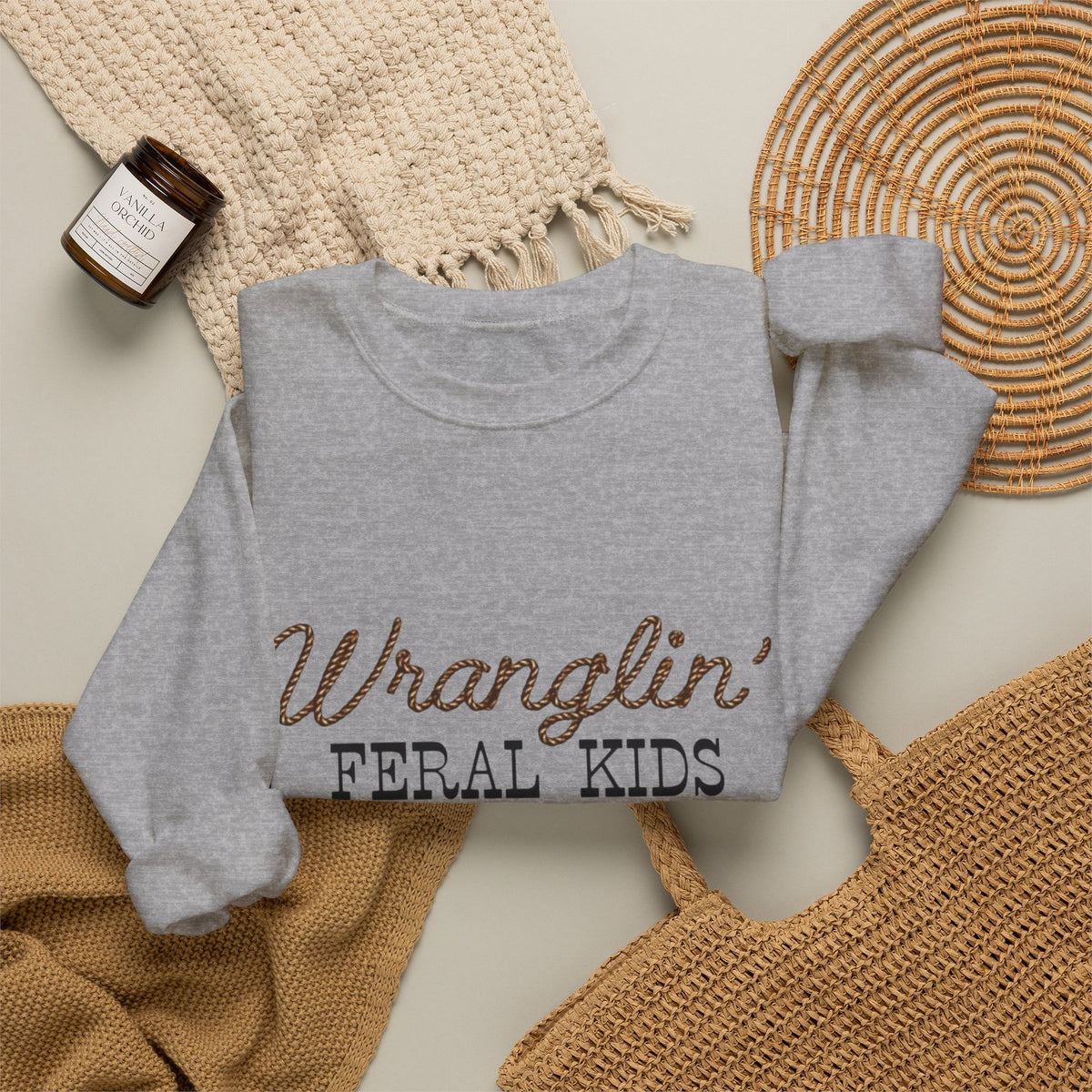 Women's Wranglin' Feral Kids Crew neck
