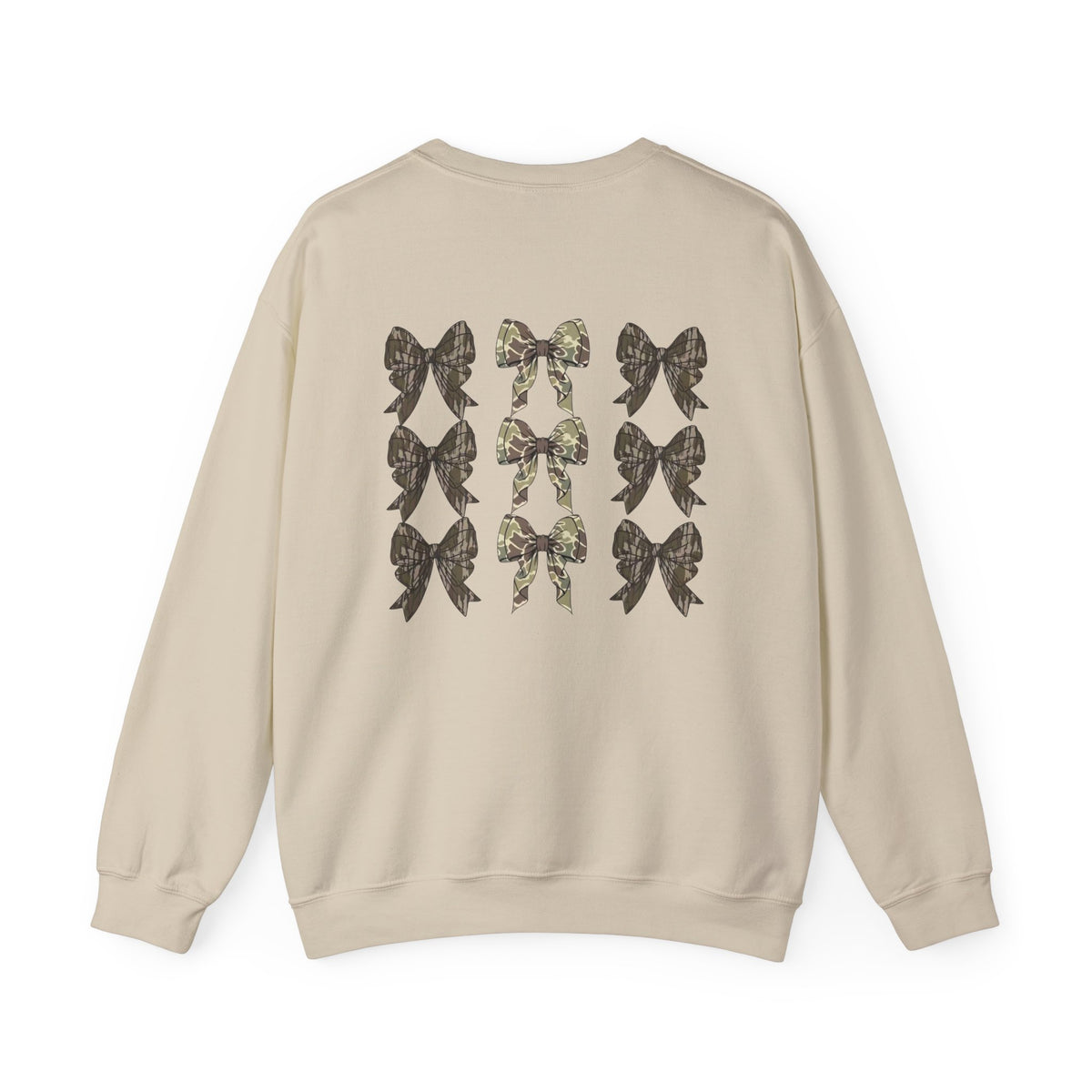 Women Camo Bow Crew neck