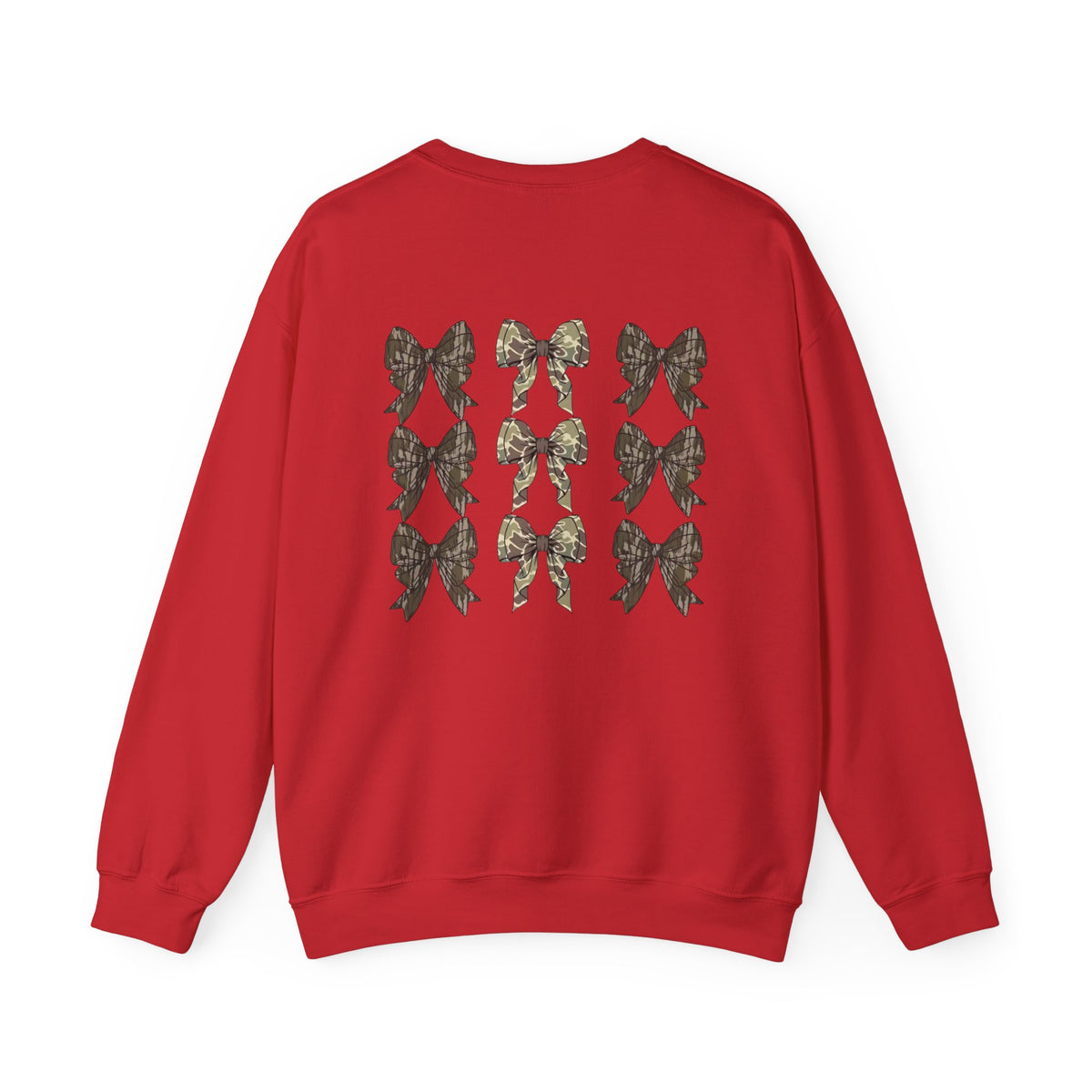 Women Camo Bow Crew neck