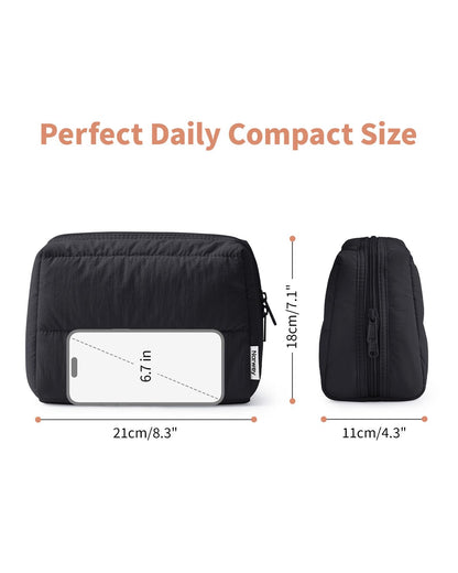 Narwey Makeup Bag Travel Toiletry Bag, Cosmetic Bag for Women Girls