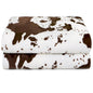 Cow Print Blanket for Couch Bed, Fuzzy Fleece Soft Blankets and Throws, Brown White Western Home Decor, All Season Cozy Birthday Gifts for Cow Lovers Women Men Girls Boys, 50x60 Inches