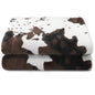 Cow Print Blanket for Couch Bed, Fuzzy Fleece Soft Blankets and Throws, Brown White Western Home Decor, All Season Cozy Birthday Gifts for Cow Lovers Women Men Girls Boys, 50x60 Inches