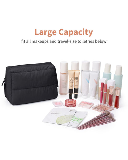 Narwey Makeup Bag Travel Toiletry Bag, Cosmetic Bag for Women Girls