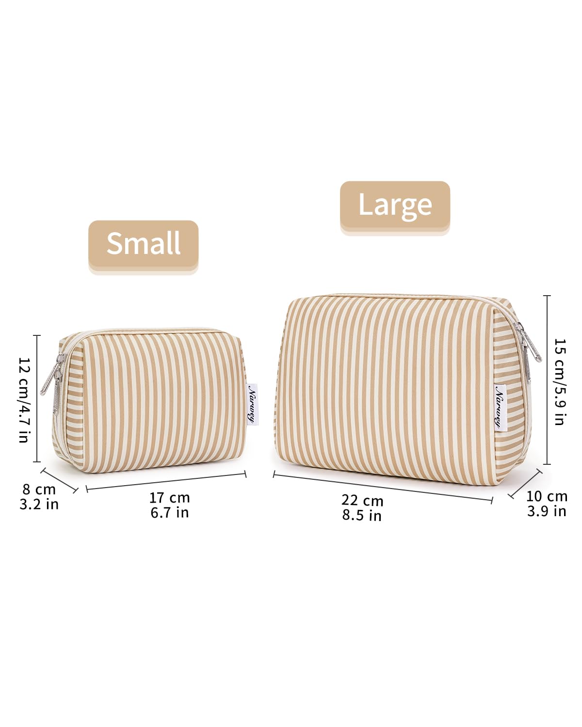 Narwey Makeup Bag Travel Toiletry Bag, Cosmetic Bag for Women Girls