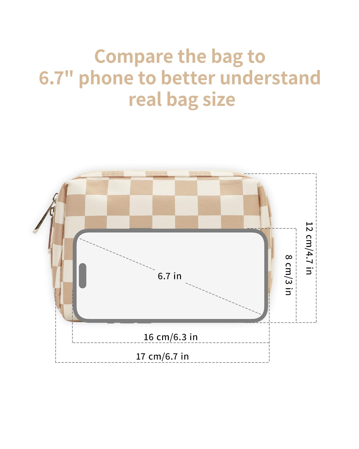 Narwey Makeup Bag Travel Toiletry Bag, Cosmetic Bag for Women Girls