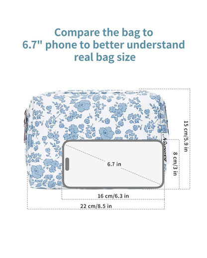 Narwey Makeup Bag Travel Toiletry Bag, Cosmetic Bag for Women Girls