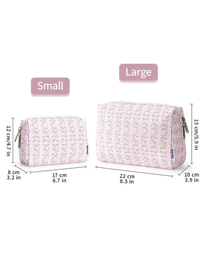 Narwey Makeup Bag Travel Toiletry Bag, Cosmetic Bag for Women Girls
