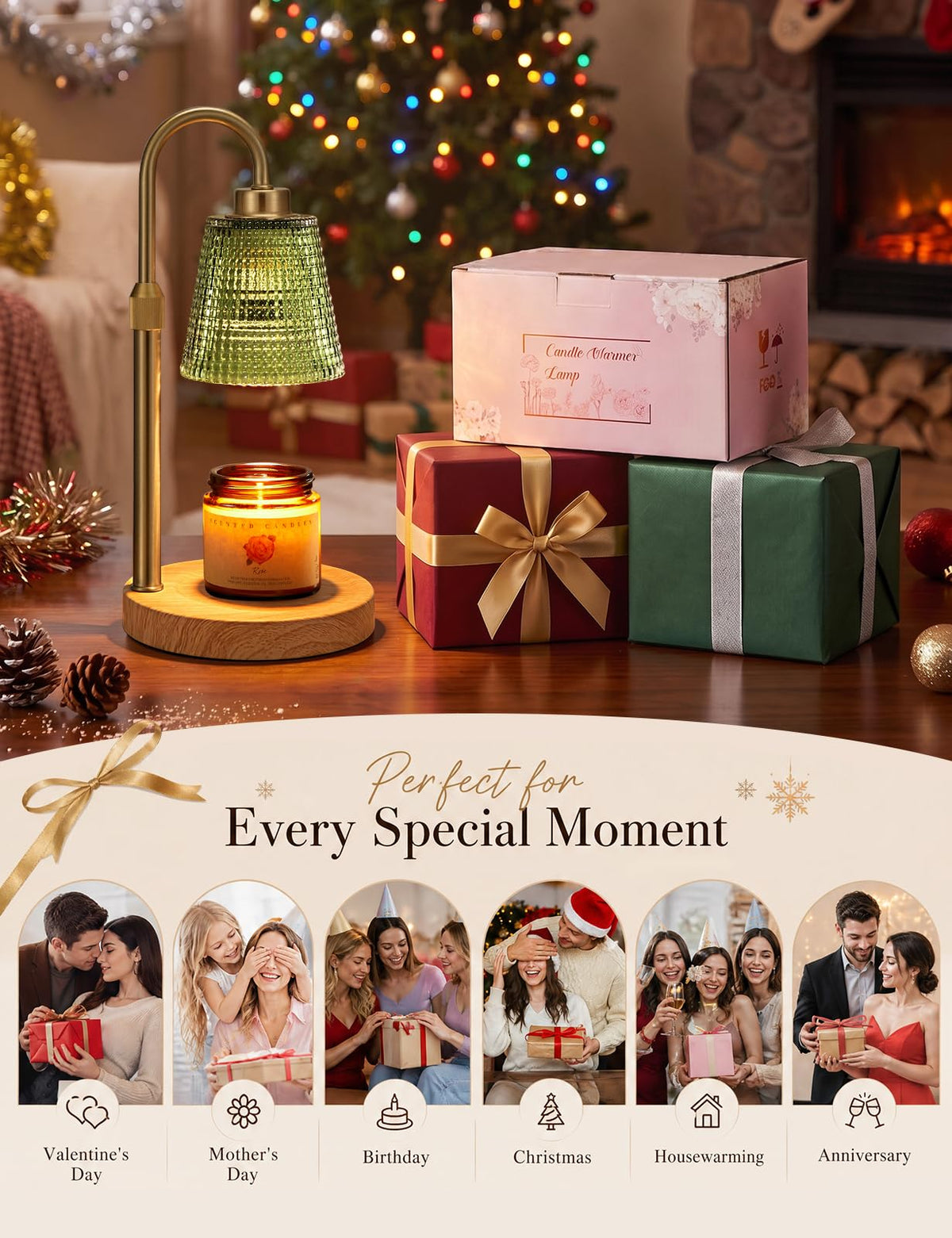 Candle Warmer Lamp with Timer Home Decor Birthday Gifts for Women