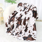 Cow Print Blanket for Couch Bed, Fuzzy Fleece Soft Blankets and Throws, Brown White Western Home Decor, All Season Cozy Birthday Gifts for Cow Lovers Women Men Girls Boys, 50x60 Inches