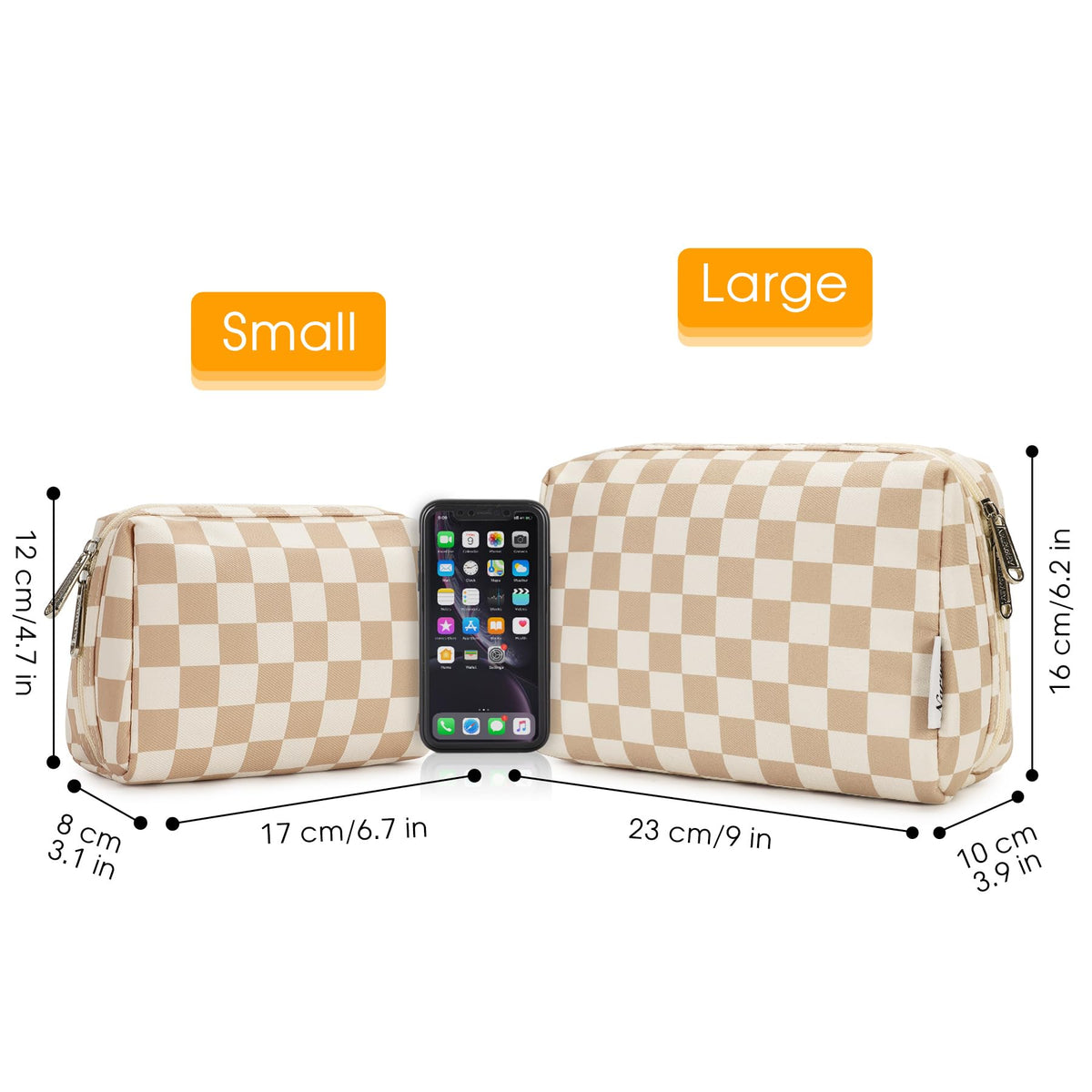 Narwey Makeup Bag Travel Toiletry Bag, Cosmetic Bag for Women Girls