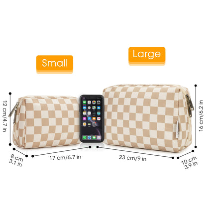 Narwey Makeup Bag Travel Toiletry Bag, Cosmetic Bag for Women Girls