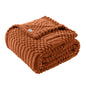 Rust Throw Blanket - Soft & Fluffy Fleece, Cute & Aesthetic, Perfect for Sofa, Couch, Chair, Bed, Living Room & Bedroom, All-Season Use, Plush & Cozy Decorative Blanket