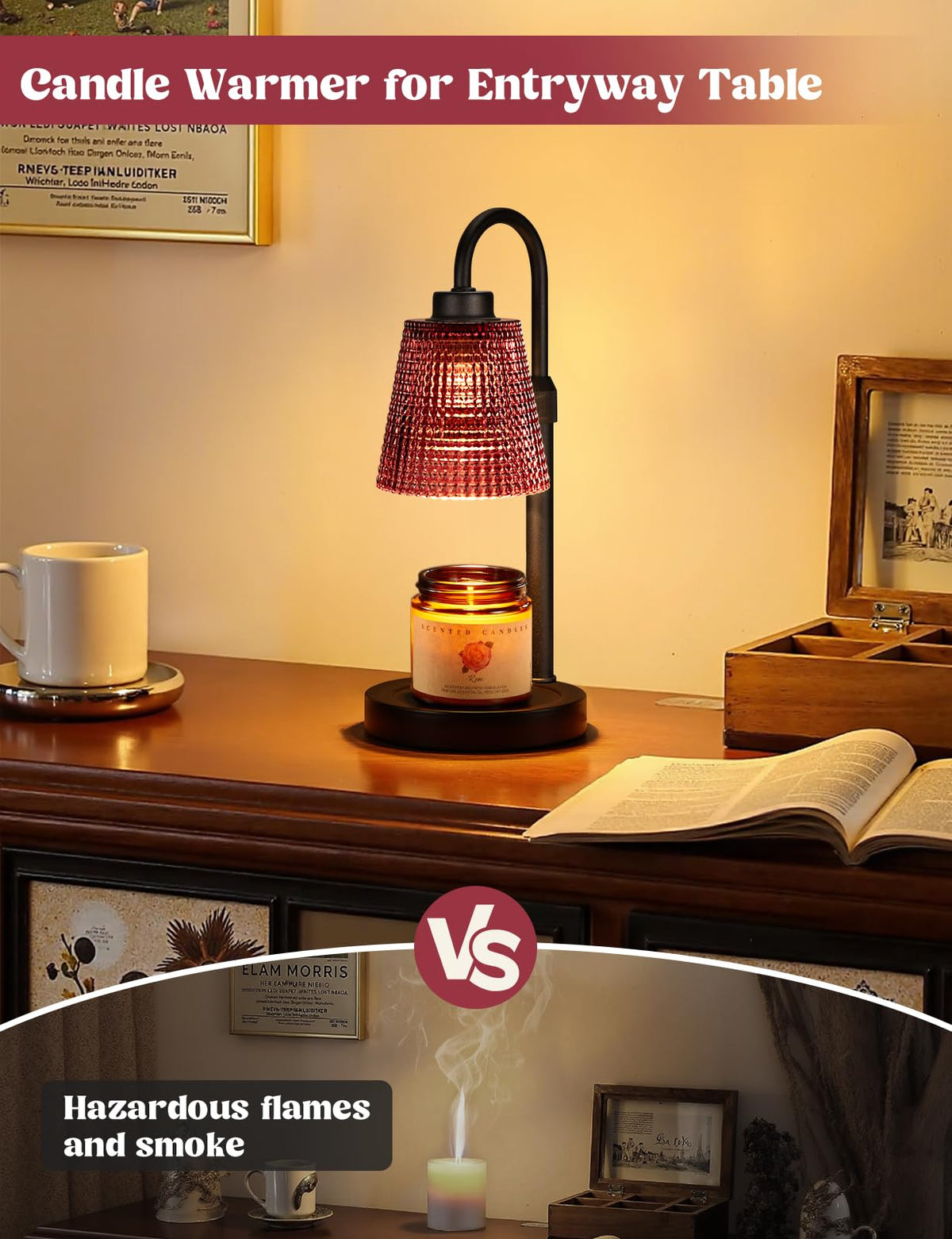 Candle Warmer Lamp with Timer Home Decor Birthday Gifts for Women