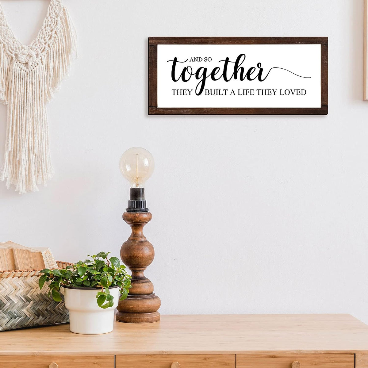 Together They Built a Life They Loved Rustic Wood Sign, Classic