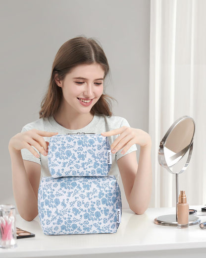 Narwey Makeup Bag Travel Toiletry Bag, Cosmetic Bag for Women Girls