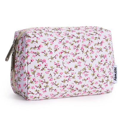 Narwey Makeup Bag Travel Toiletry Bag, Cosmetic Bag for Women Girls