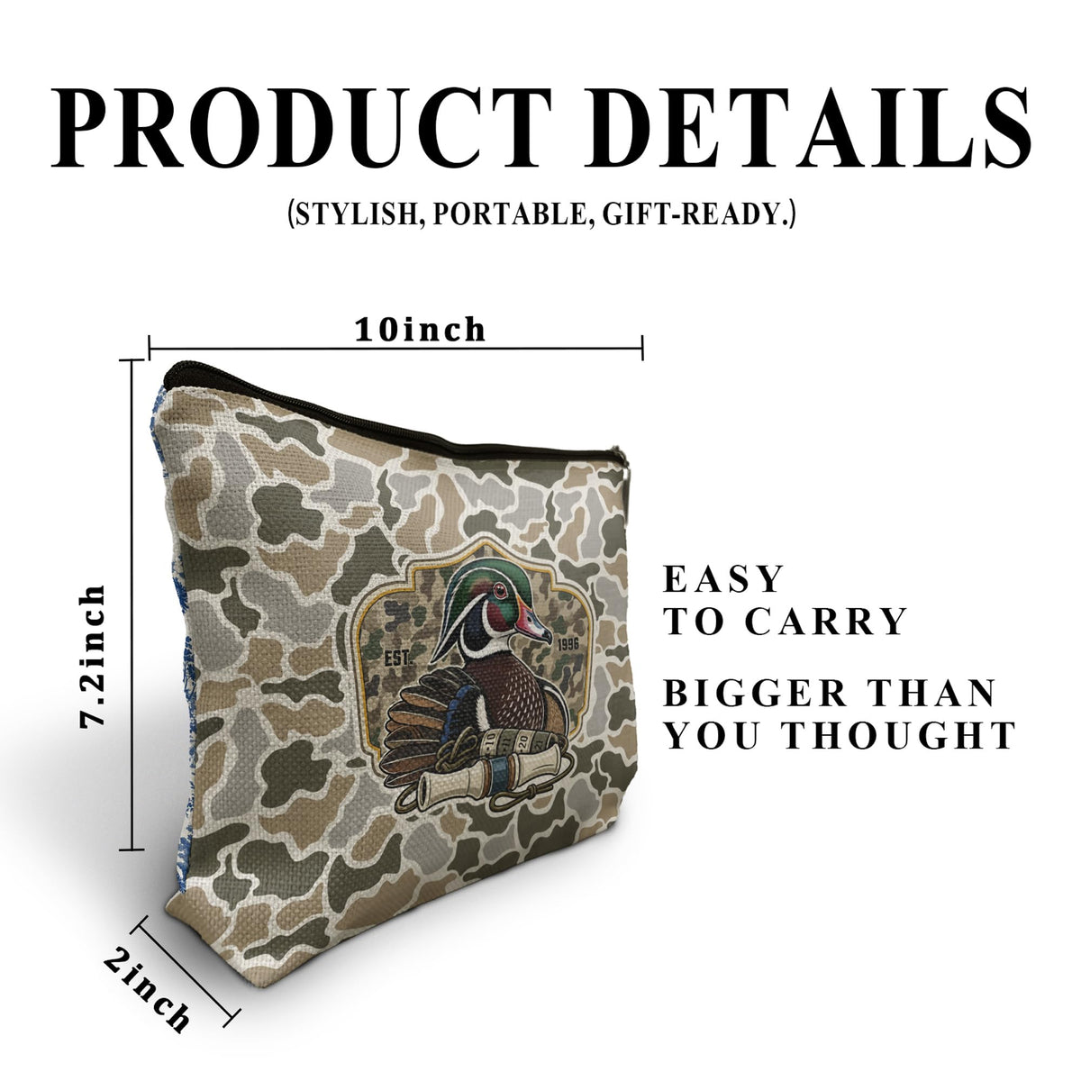 Mallard Duck Camo Makeup Bag