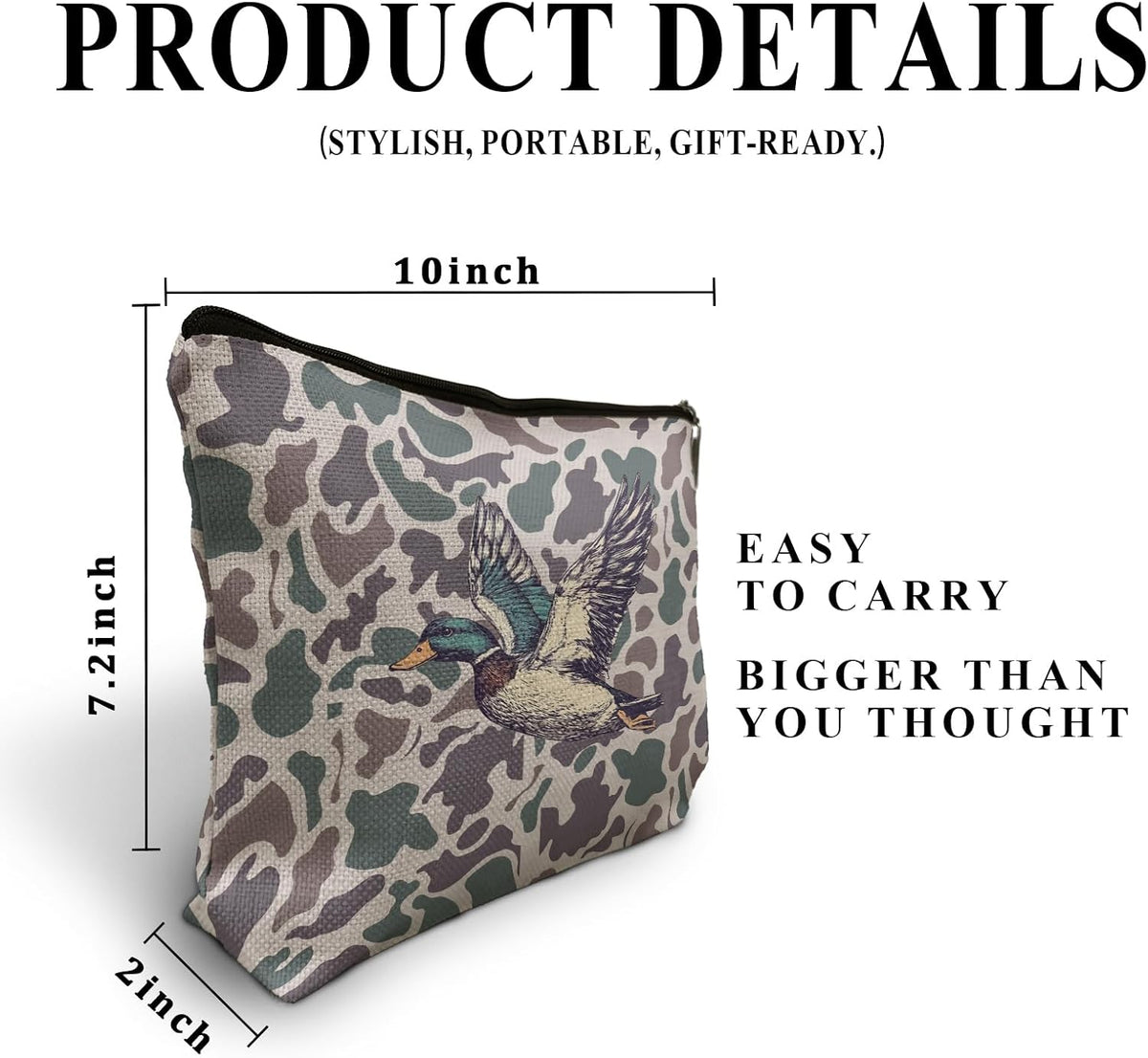 Mallard Duck Camo Makeup Bag