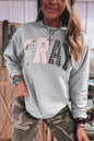 PRAY Floral Buffalo Plaid Western Pullover