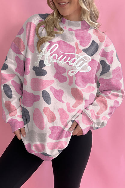 Howdy Camo Western Pullover Sweatshirt