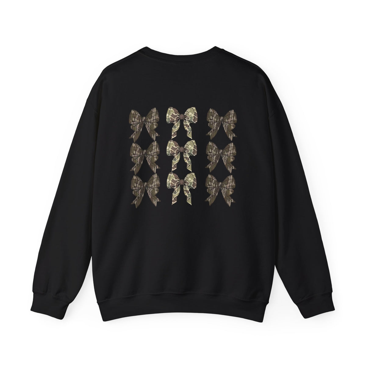 Women Camo Bow Crew neck