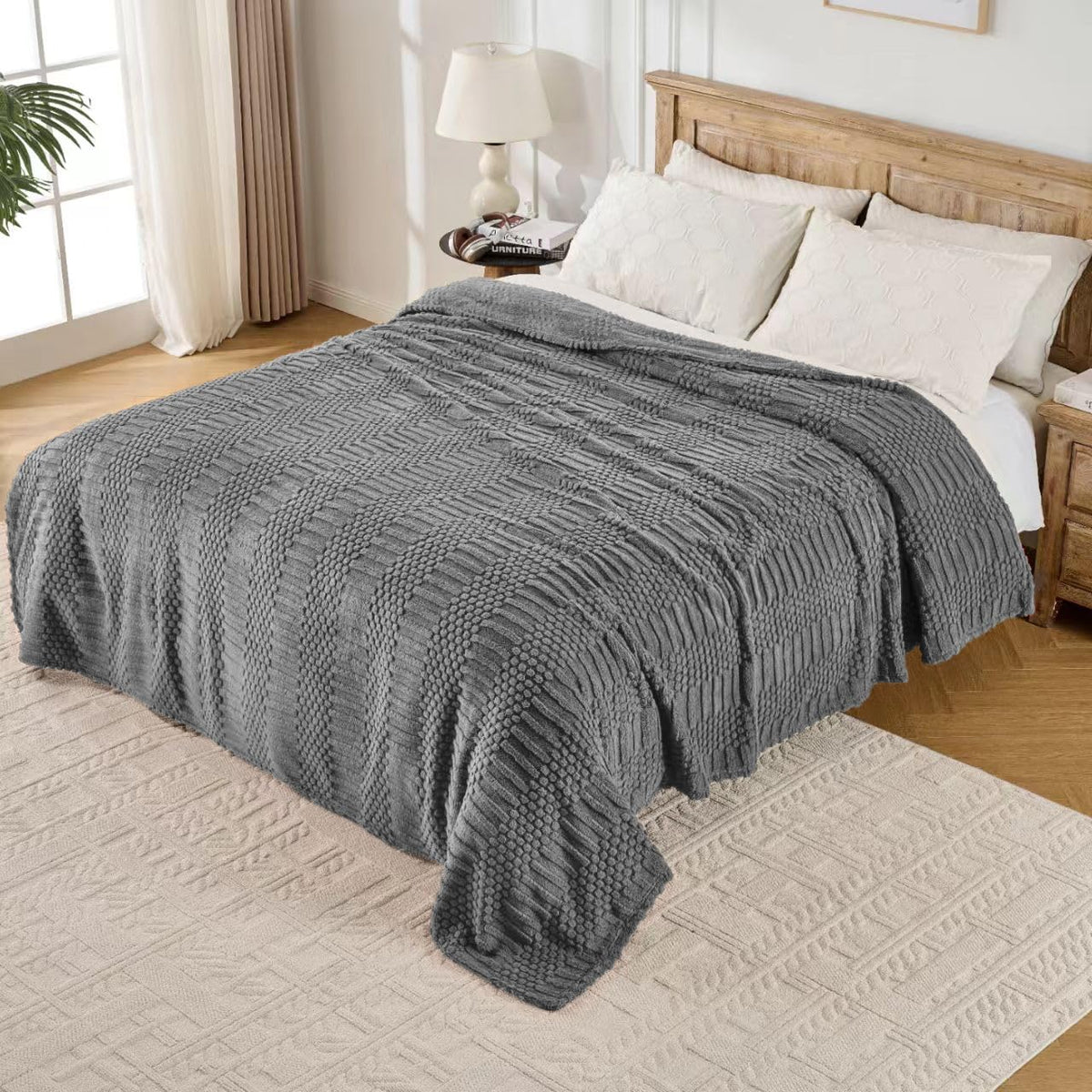 Rust Throw Blanket - Soft & Fluffy Fleece, Cute & Aesthetic, Perfect for Sofa, Couch, Chair, Bed, Living Room & Bedroom, All-Season Use, Plush & Cozy Decorative Blanket