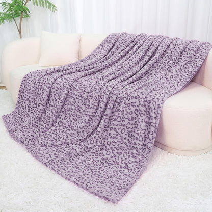 Cow Print Blanket for Couch Bed, Fuzzy Fleece Soft Blankets and Throws, Brown White Western Home Decor, All Season Cozy Birthday Gifts for Cow Lovers Women Men Girls Boys, 50x60 Inches