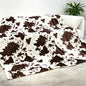 Cow Print Blanket for Couch Bed, Fuzzy Fleece Soft Blankets and Throws, Brown White Western Home Decor, All Season Cozy Birthday Gifts for Cow Lovers Women Men Girls Boys, 50x60 Inches