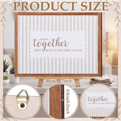 Together They Built a Life They Loved Rustic Wood Sign, Classic