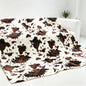 Cow Print Blanket for Couch Bed, Fuzzy Fleece Soft Blankets and Throws, Brown White Western Home Decor, All Season Cozy Birthday Gifts for Cow Lovers Women Men Girls Boys, 50x60 Inches