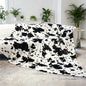 Cow Print Blanket for Couch Bed, Fuzzy Fleece Soft Blankets and Throws, Brown White Western Home Decor, All Season Cozy Birthday Gifts for Cow Lovers Women Men Girls Boys, 50x60 Inches
