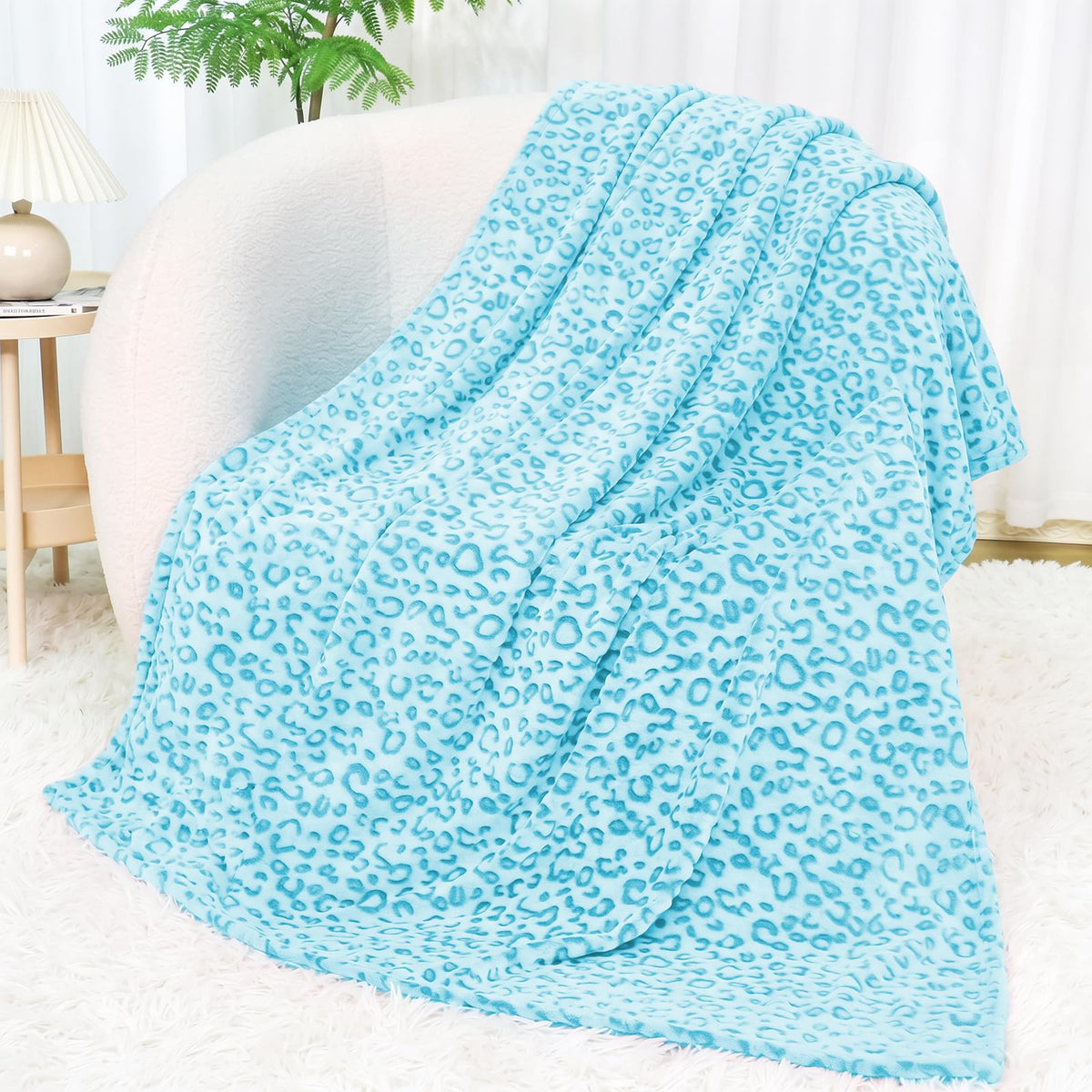 Cow Print Blanket for Couch Bed, Fuzzy Fleece Soft Blankets and Throws, Brown White Western Home Decor, All Season Cozy Birthday Gifts for Cow Lovers Women Men Girls Boys, 50x60 Inches