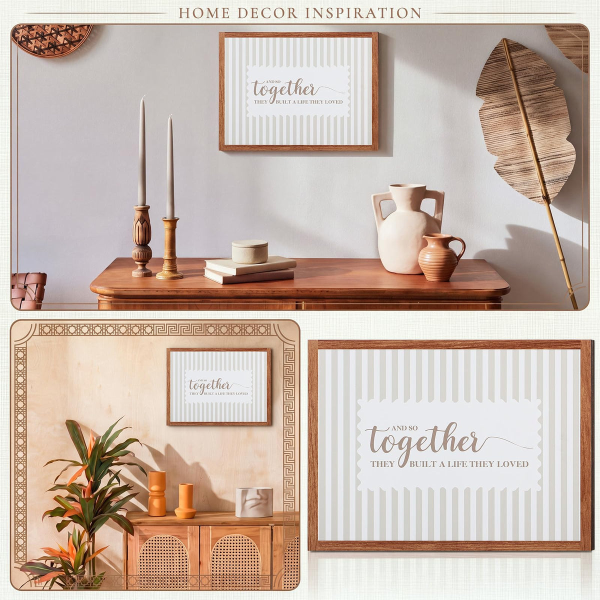 Together They Built a Life They Loved Rustic Wood Sign, Classic