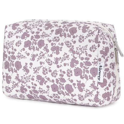 Narwey Makeup Bag Travel Toiletry Bag, Cosmetic Bag for Women Girls