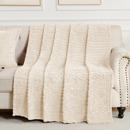 Rust Throw Blanket - Soft & Fluffy Fleece, Cute & Aesthetic, Perfect for Sofa, Couch, Chair, Bed, Living Room & Bedroom, All-Season Use, Plush & Cozy Decorative Blanket