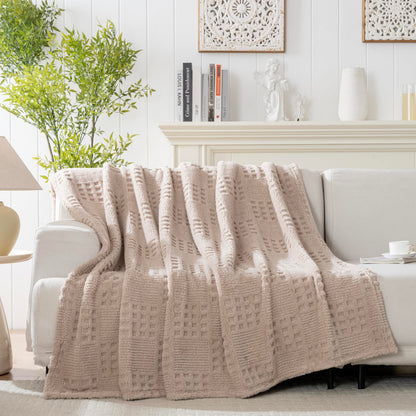 Rust Throw Blanket - Soft & Fluffy Fleece, Cute & Aesthetic, Perfect for Sofa, Couch, Chair, Bed, Living Room & Bedroom, All-Season Use, Plush & Cozy Decorative Blanket