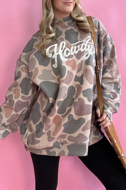 Howdy Camo Western Pullover Sweatshirt