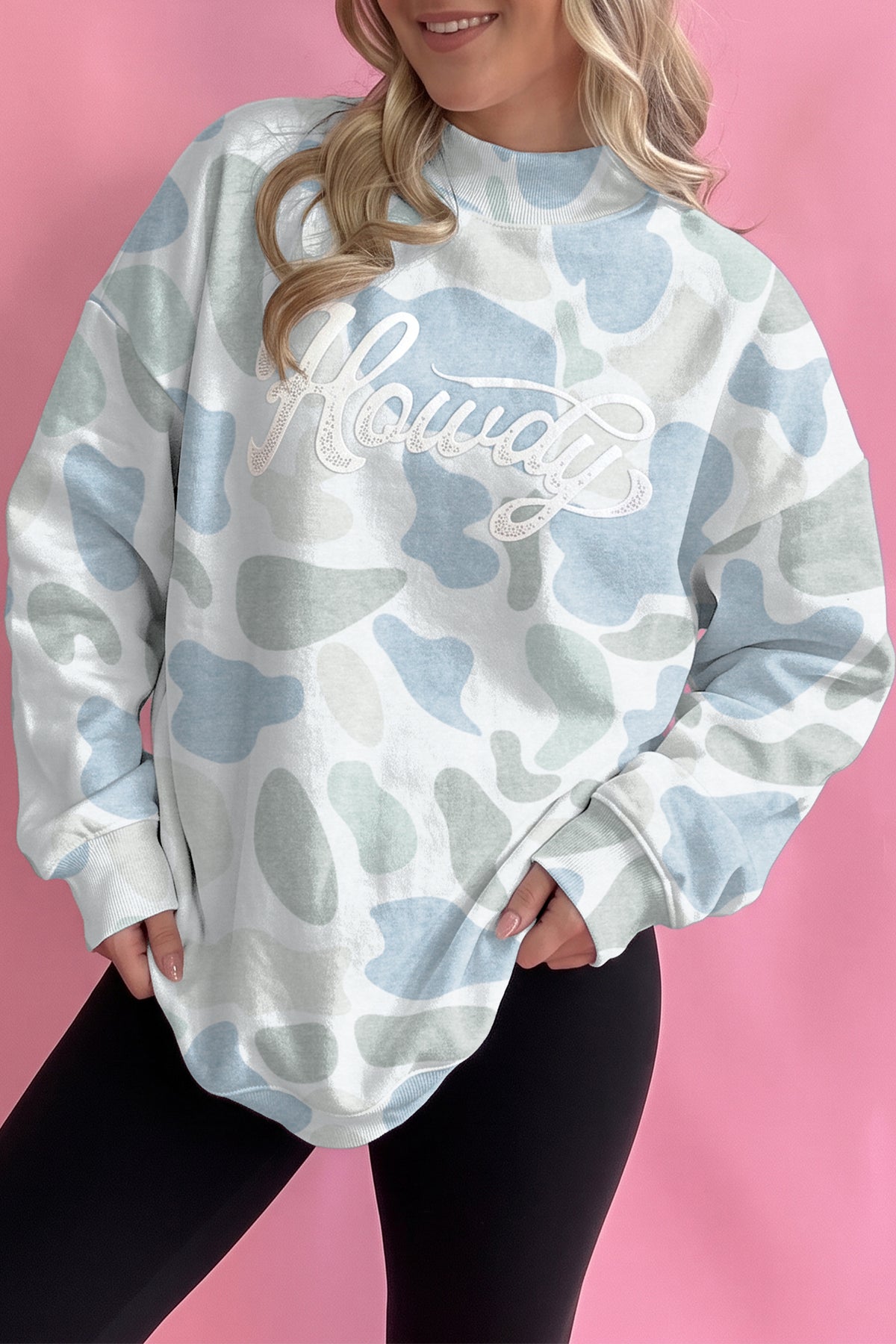 Howdy Camo Western Pullover Sweatshirt