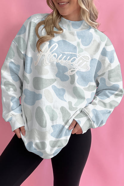 Howdy Camo Western Pullover Sweatshirt